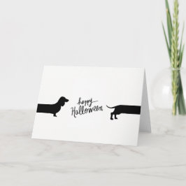 Tarjeta Divertido dachshund Halloween