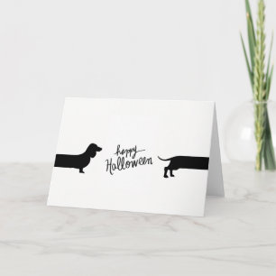 Tarjeta Divertido dachshund Halloween
