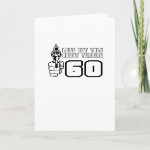 Tarjeta Divertido, "dando vuelta a 60" diseño del