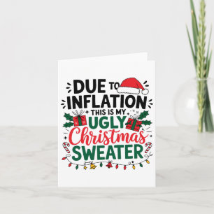 Tarjeta Divertido Debido A La Inflación Este Es Mi Suéter