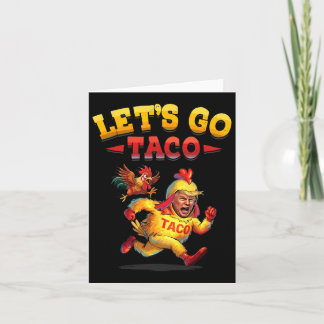 Tarjeta Divertido dejemos que Taco sea gracioso y Trump si