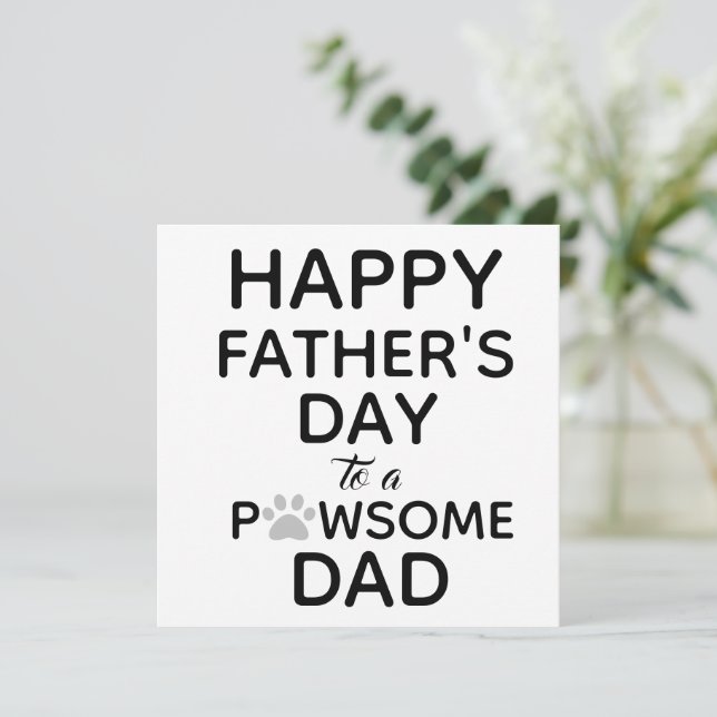 Tarjeta Divertido del perro al día del padre (Anverso de pie)