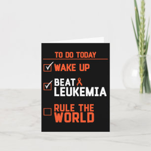 Tarjeta Divertido despertar vencer a la leucemia gobernar
