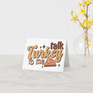 Tarjeta Divertido Día de Acción de Gracias Retro me habla