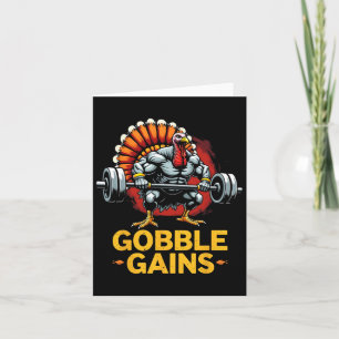 Tarjeta Divertido Día de Acción de Gracias Turquía Gobble 