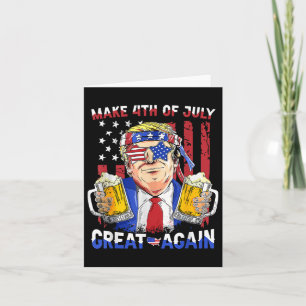 Tarjeta Divertido Día de la Independencia de Trump hace de