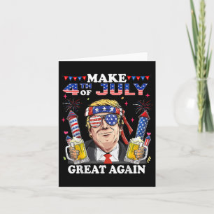 Tarjeta Divertido Día de la Independencia de Trump hace de