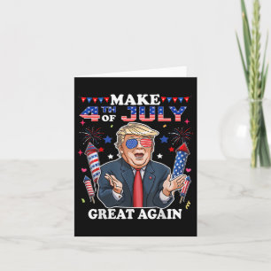 Tarjeta Divertido Día de la Independencia de Trump hace de