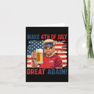 Tarjeta Divertido Día de la Independencia de Trump hace de