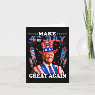 Tarjeta Divertido Día de la Independencia de Trump hace de