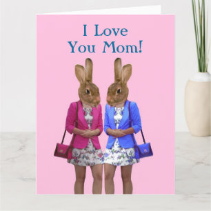Tarjeta Divertido Día de la Madre animal