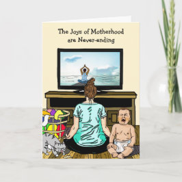 Tarjeta Divertido Día de la Madre Feliz, las jugosas de la