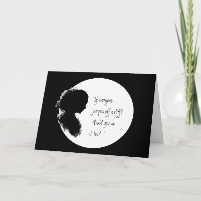 Tarjeta Divertido Día de la Madre Verse Momismo para Mamá (Anverso)