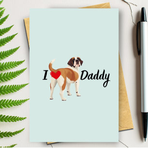Tarjeta Divertido Día de los Padres del Corazón de Perro d