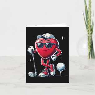 Tarjeta Divertido Día de San Valentín De Golf Para Deporte