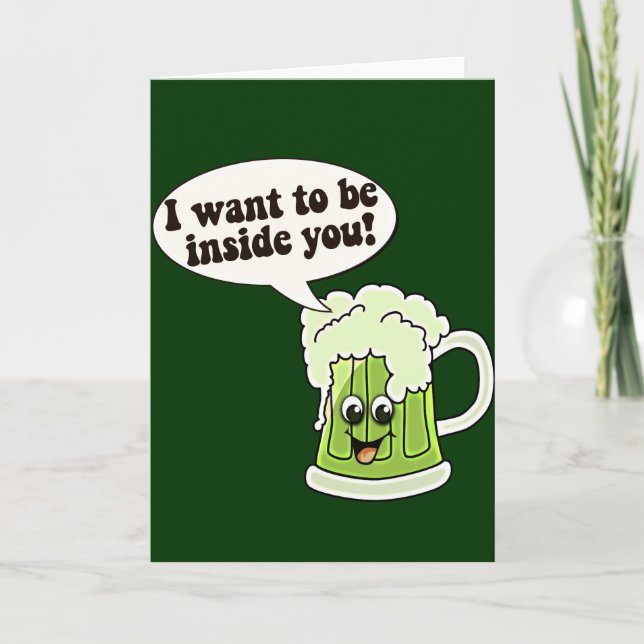 Tarjeta Divertido Día de St Patricks Irlandés (Anverso)