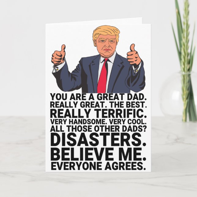 Tarjeta Divertido Día del Padre Trump (Anverso)