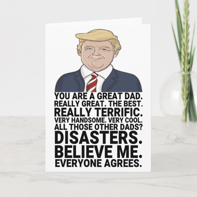 Tarjeta Divertido Día del Padre Trump (Anverso)