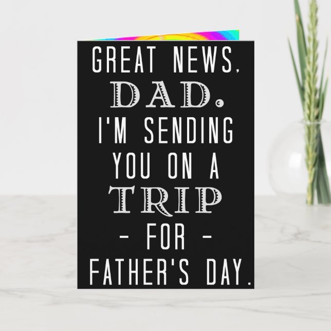 Tarjeta Divertido día del padre viaja viejo humor hippie (Anverso)