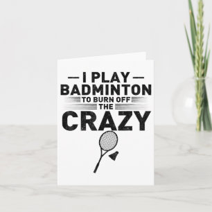 Tarjeta Divertido Diciendo Para Los Jugadores De Badminton