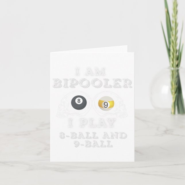 Tarjeta Divertido Diciendo Que Bipooler Juega 8 Y 9 Hombre (Anverso)