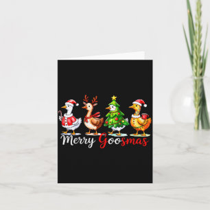 Tarjeta Divertido Divertido Merry Goosmas Silly Goose Reno