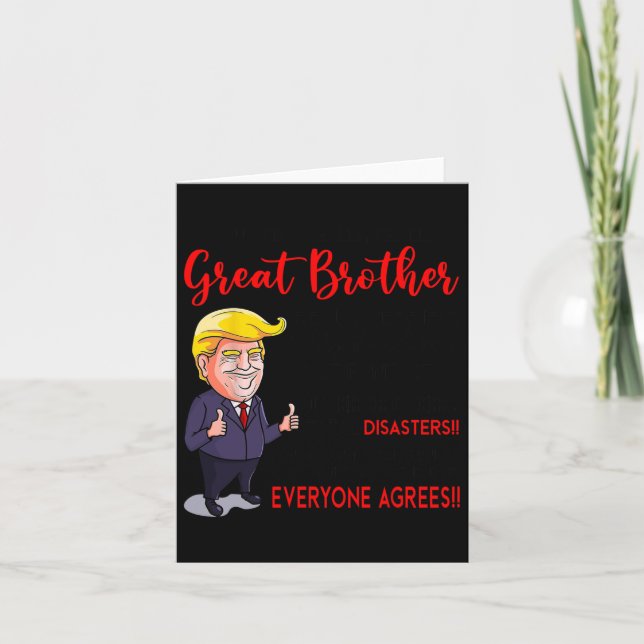 Tarjeta Divertido Donald Trump Eres Un Hermano Realmente G (Anverso)