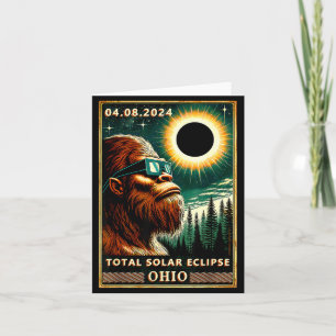 Tarjeta Divertido Eclipse Total Solar Ohio Bigfoot