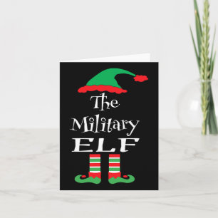 Tarjeta Divertido El Ejército Elf Xmas Familia Matando Muj