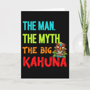 Tarjeta Divertido El hombre El mito El Big Kahuna Tiki de