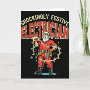 Tarjeta Divertido Electricista Festivo Sorprendentemente V