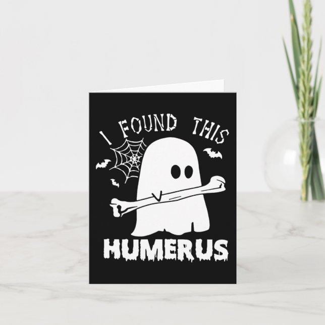 Tarjeta Divertido, encontré este Humerus Boo Ghost Hallowe (Anverso)