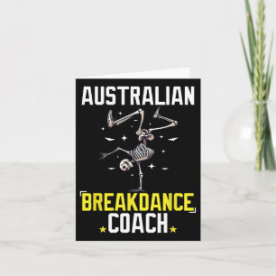 Tarjeta Divertido Entrenador Australiano de Breakdance Esq