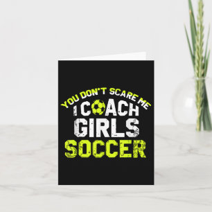 Tarjeta Divertido entrenador de fútbol que no me asustas, 