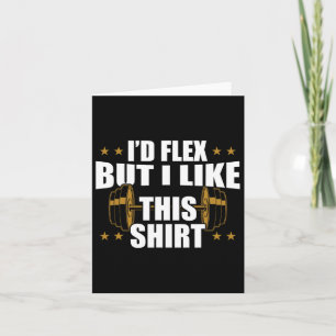 Tarjeta Divertido entrenamiento de gimnasio - Me Flex pero