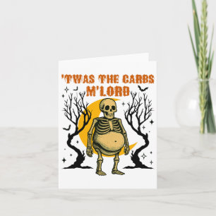 Tarjeta Divertido Era Los Carbohidratos Señor Esqueleto Re