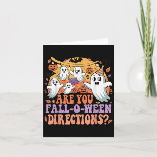 Tarjeta Divertido Eres Tú Otoño O Ween Direcciones Maestro
