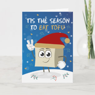 Tarjeta Divertido ´Es la temporada de comer tofu, Navidad