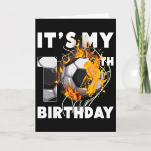 Tarjeta Divertido Es Mi Cumpleaños 10 10 Años Fútbol Por