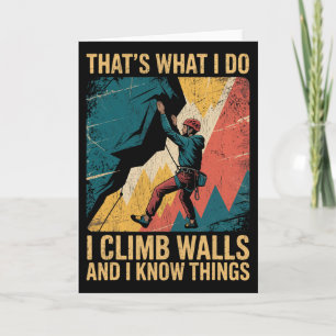 Tarjeta Divertido escalada de pared Eso es lo que hago yo