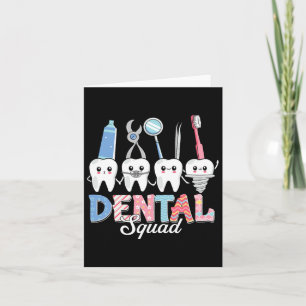 Tarjeta Divertido Escuadrón Dental De Pascua Para Oficina 