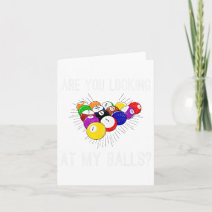 Tarjeta Divertido eslogan de billar sarcástico mirando a M