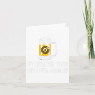 Tarjeta Divertido eslogan del equipo Billiard del grupo de