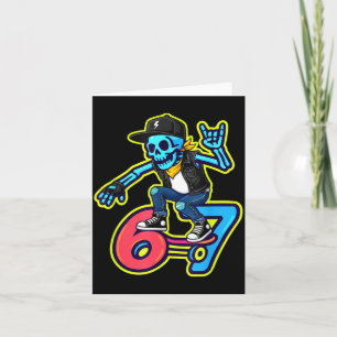 Tarjeta Divertido esqueleto skater 67 Meme skateboarding r