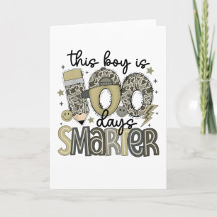 Tarjeta Divertido Este Niño Es 100 Días Más Inteligente Es