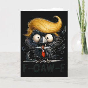 Tarjeta Divertido F- Caw -f Cuervo Fcwf Halloween Perezoso