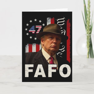 Tarjeta Divertido Fafo Trump Fafo Americano Usa Para Hombr