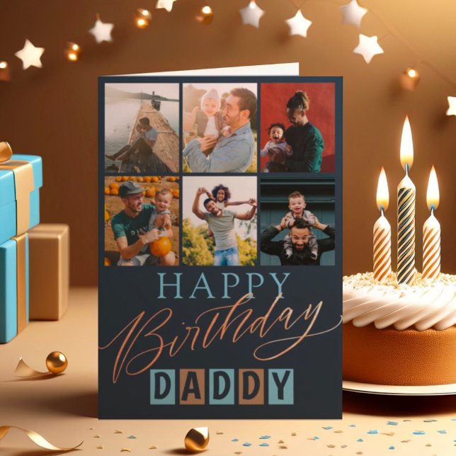 Tarjeta Divertido Feliz Cumpleaños Papi 6 Collage de fotos (Subido por el creador)