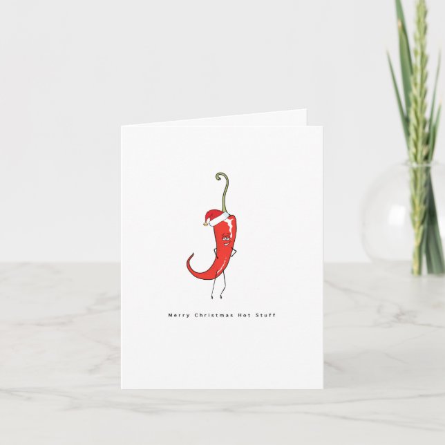 Tarjeta Divertido, Feliz Navidad, Caliente (Anverso)