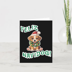 Tarjeta Divertido Feliz Navidad Navidog Amante de los Perr